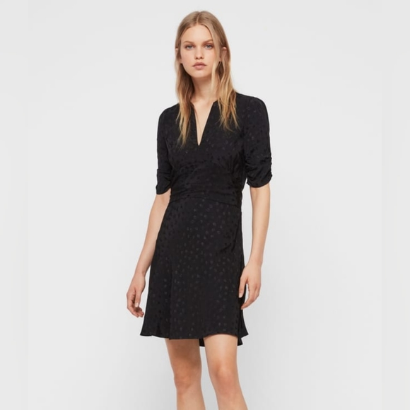 All Saints Dresses & Skirts - AllSaints Black ‘Avery’ dress with short sleeves Size:10